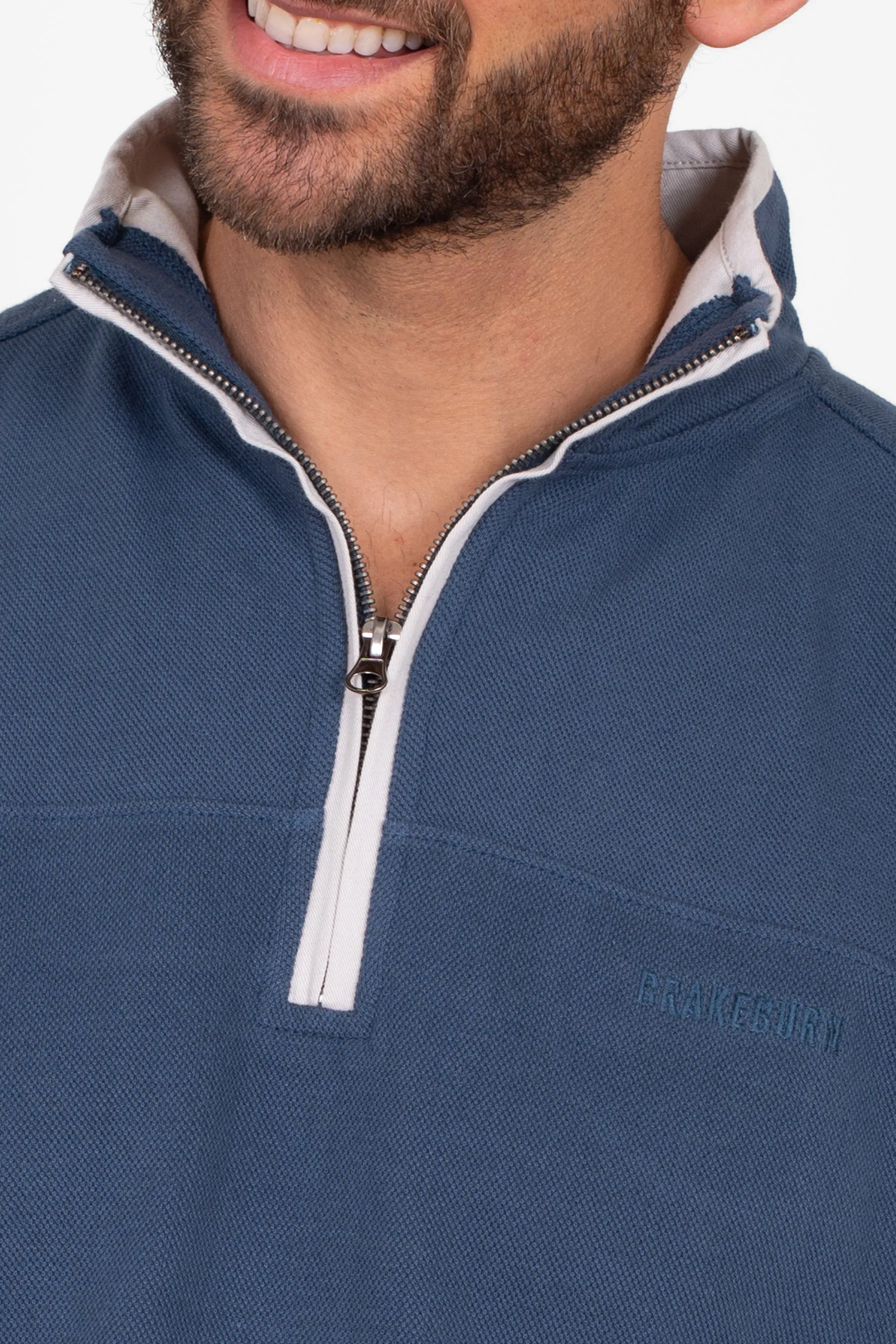 1/4 Zip Pique Sweat