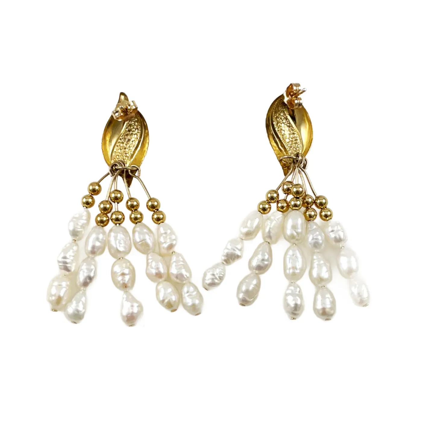 14K Gold Imperial Pearl Earrings IPS