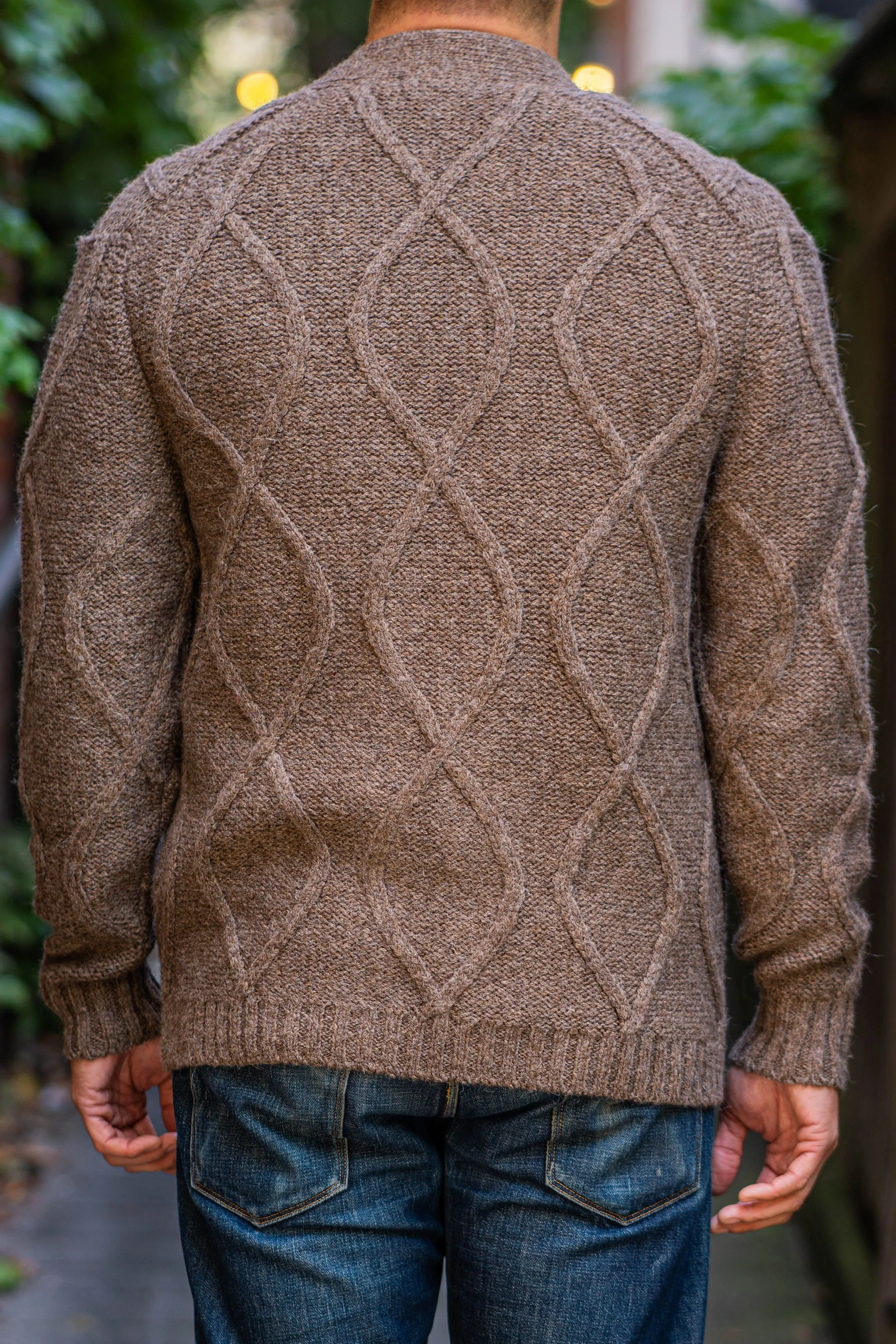 3sixteen Alpaca Liner Cardigan  - Oak