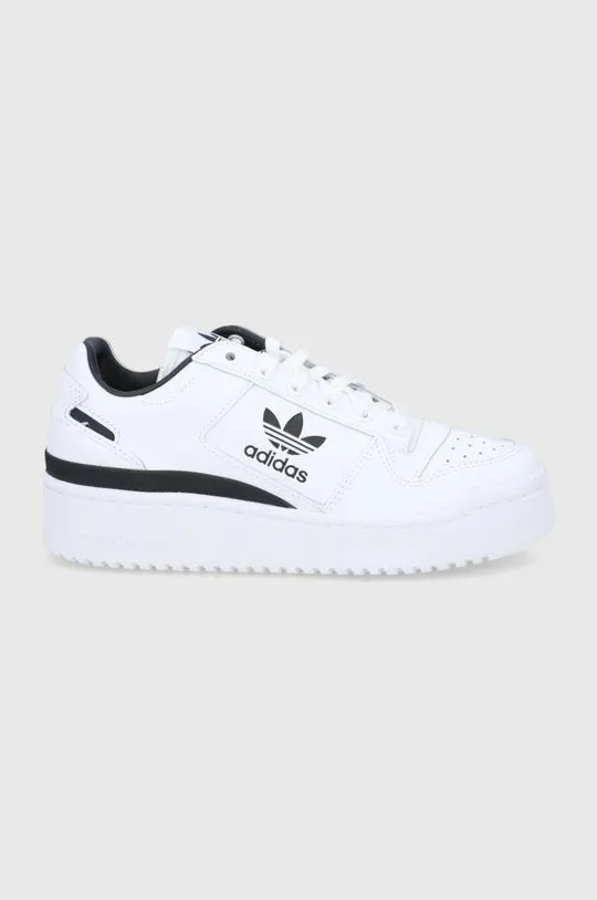 adidas Originals leather shoes Forum Bold white color