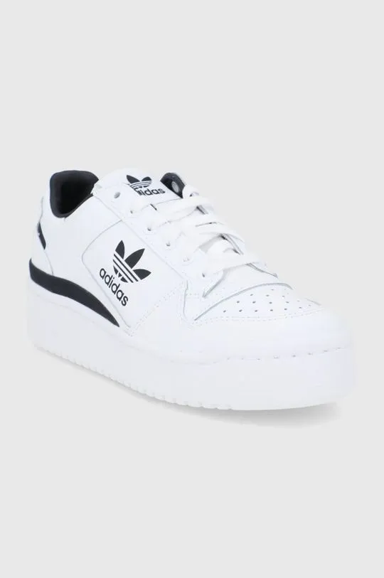 adidas Originals leather shoes Forum Bold white color