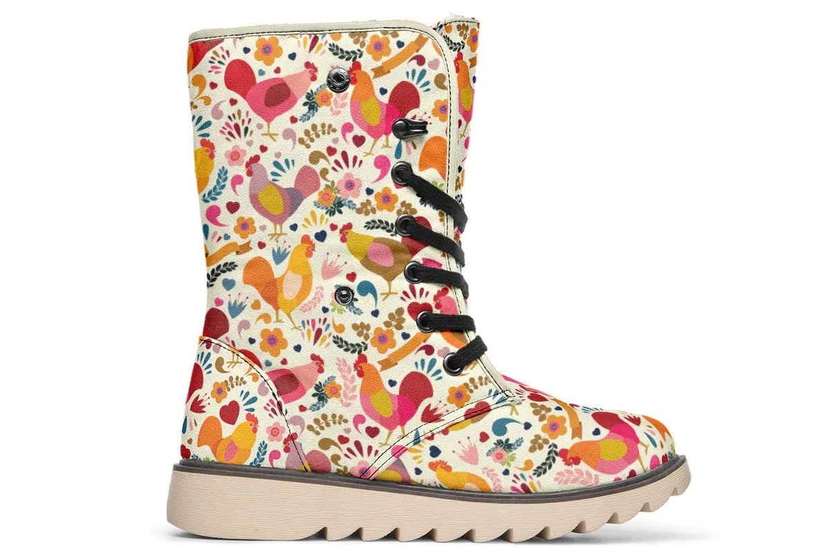 Adorable Chicken Polar Vibe Boots