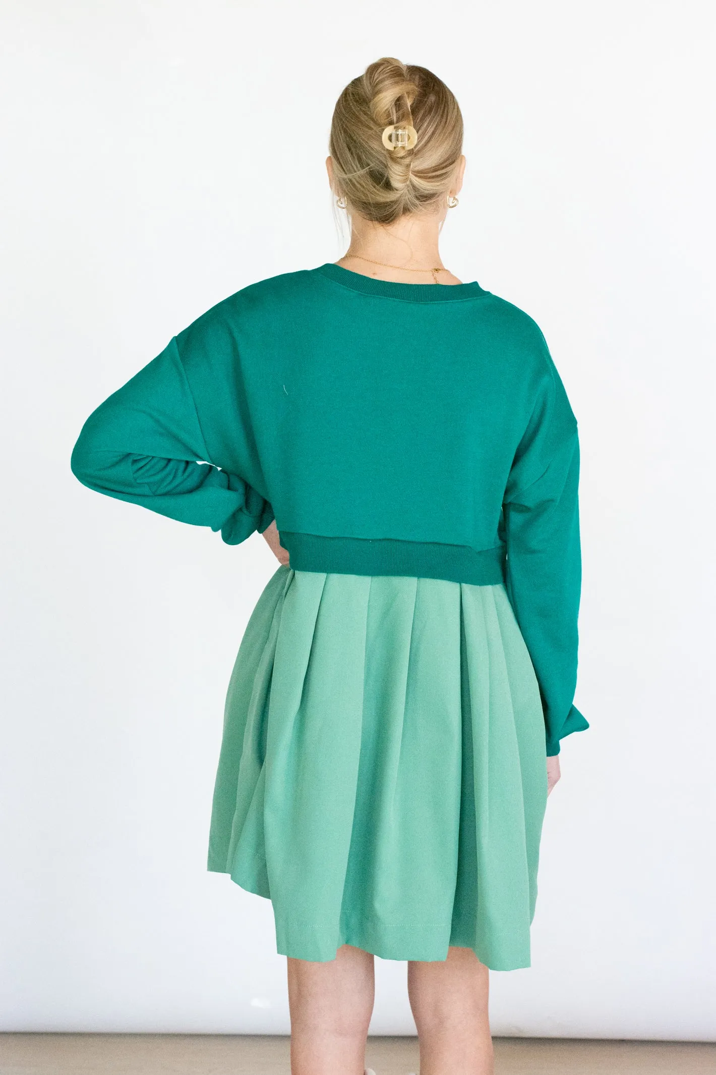 Adoring Desire Green Sweater Dress