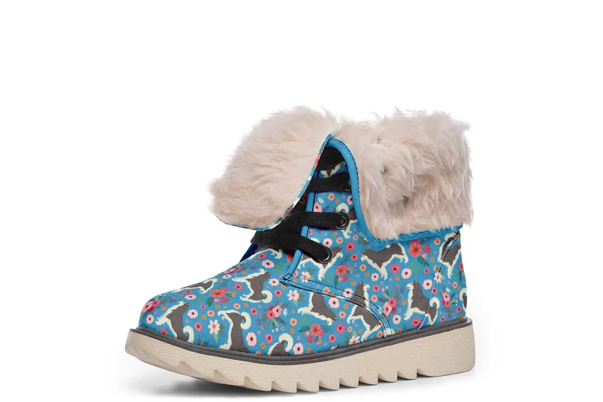 Alaskan Malamute Flower Polar Vibe Boots