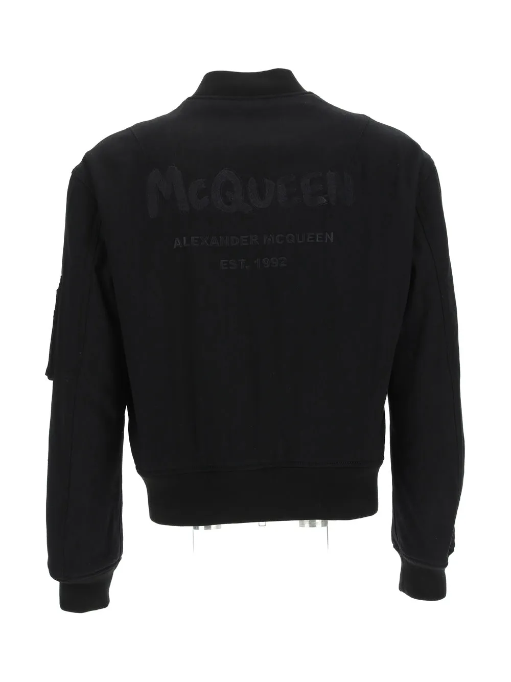 Alexander McQueen Logo-Embroidered Zipped Bomber Jacket