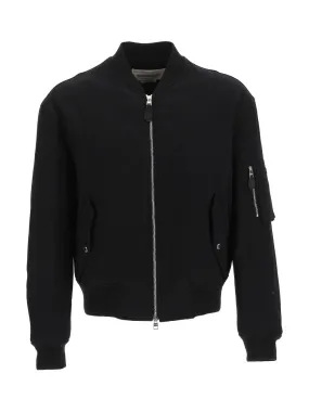 Alexander McQueen Logo-Embroidered Zipped Bomber Jacket