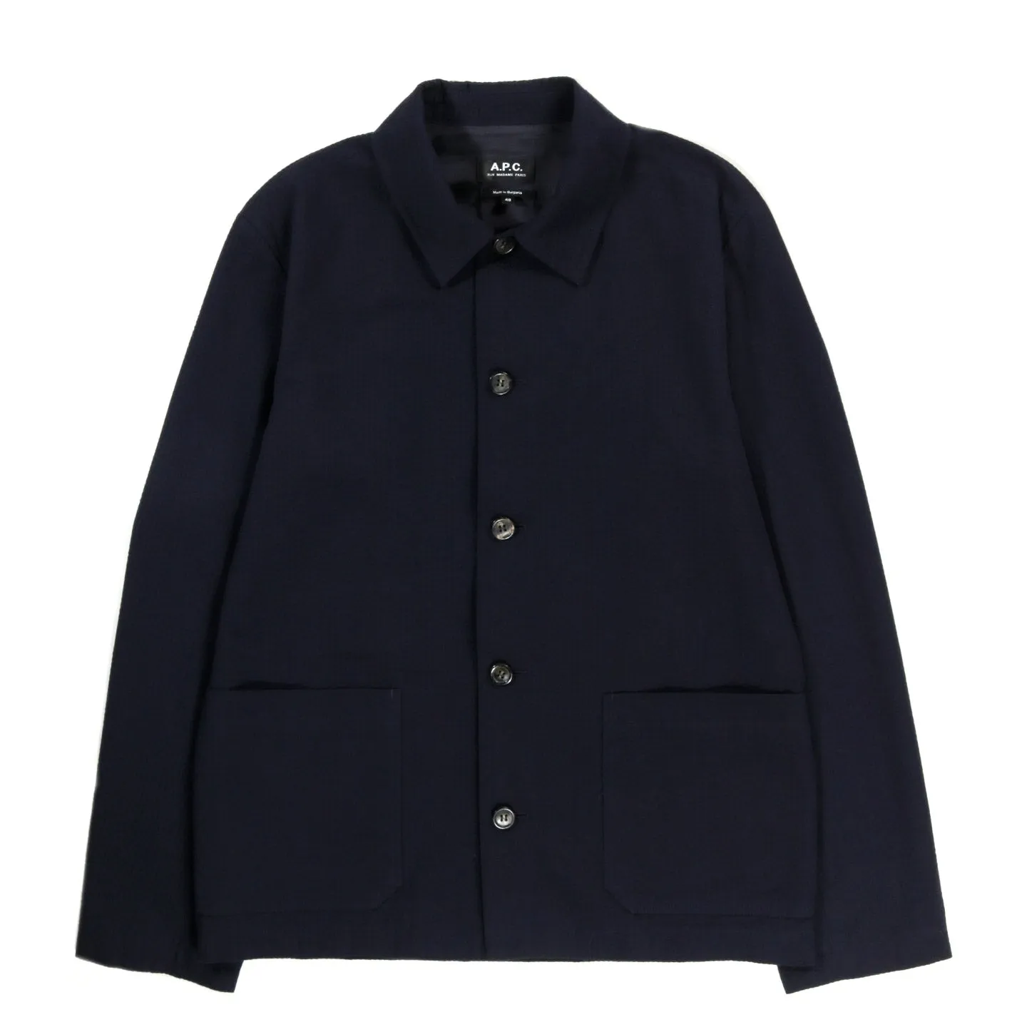 A.P.C. BREST JACKET NAVY SEERSUCKER