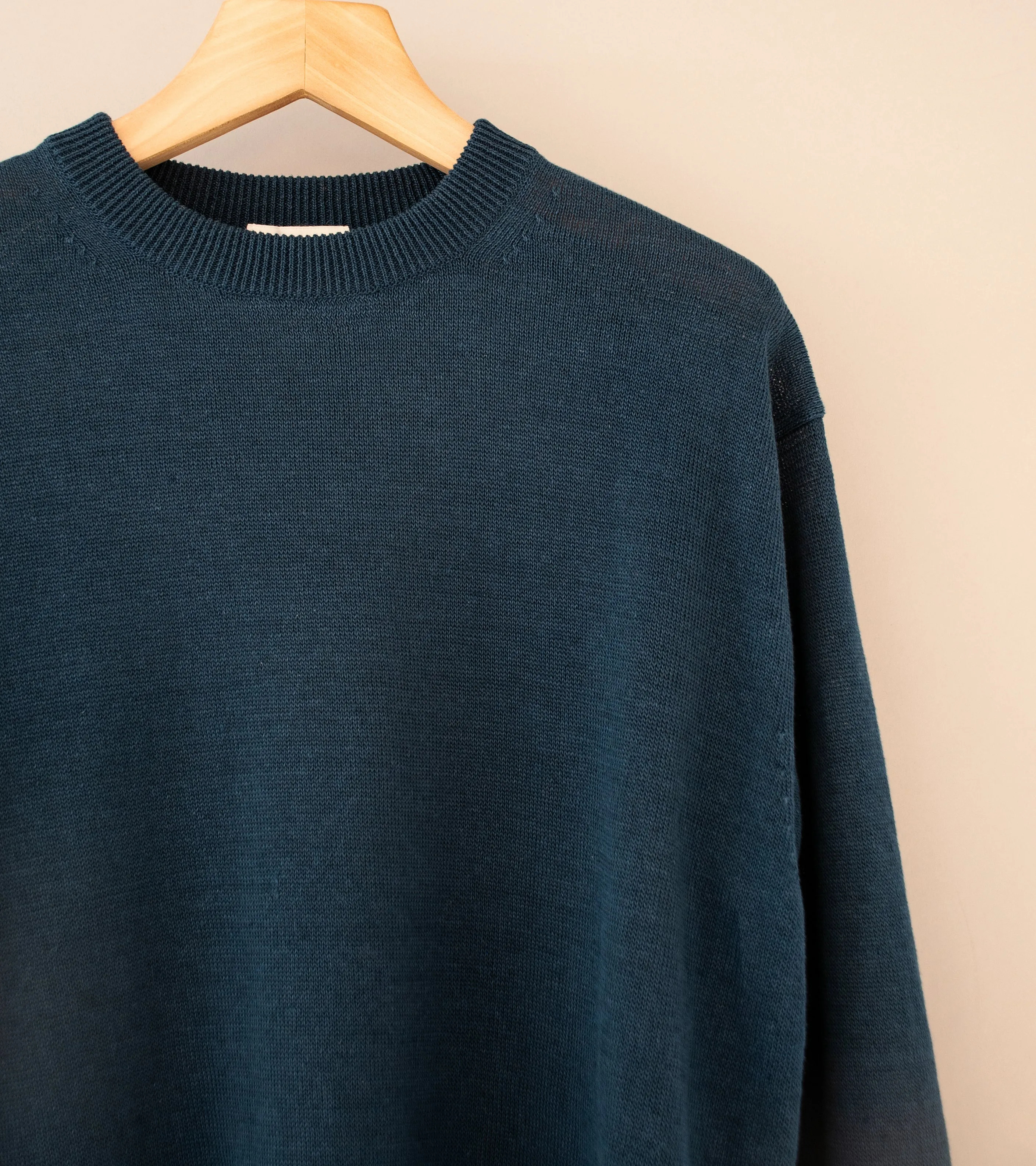 Aton 'Crewneck Sweater' (Navy Hemp Knit)