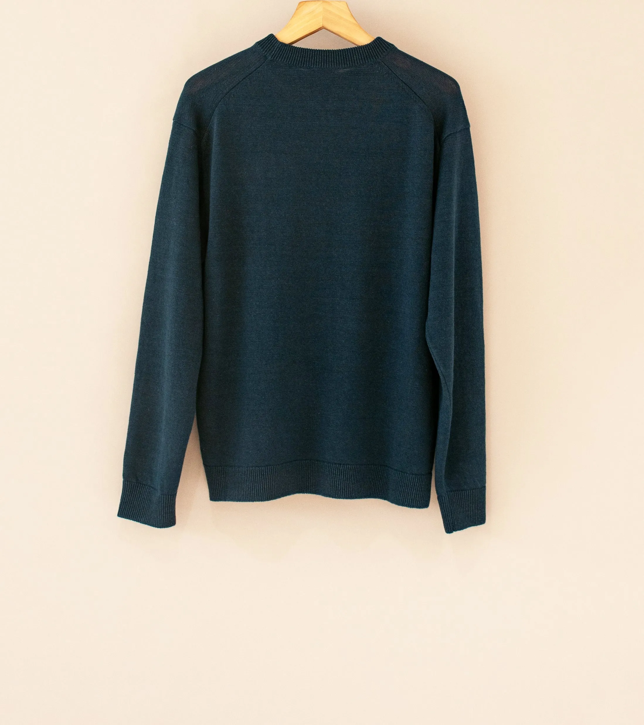 Aton 'Crewneck Sweater' (Navy Hemp Knit)