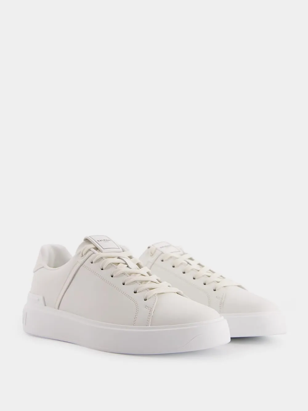 B-Court Monochrome Cream Leather Sneakers