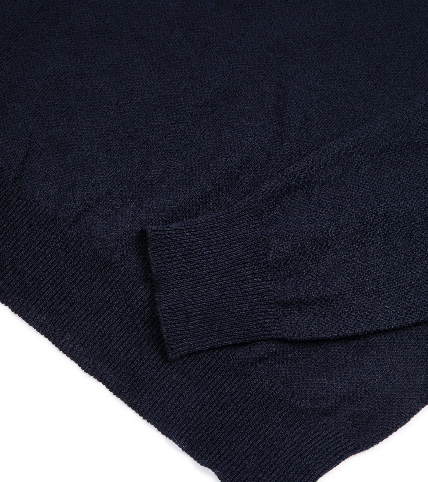 Barena Ato Slissa Cotton Linen Crew Neck Sweater: Navy