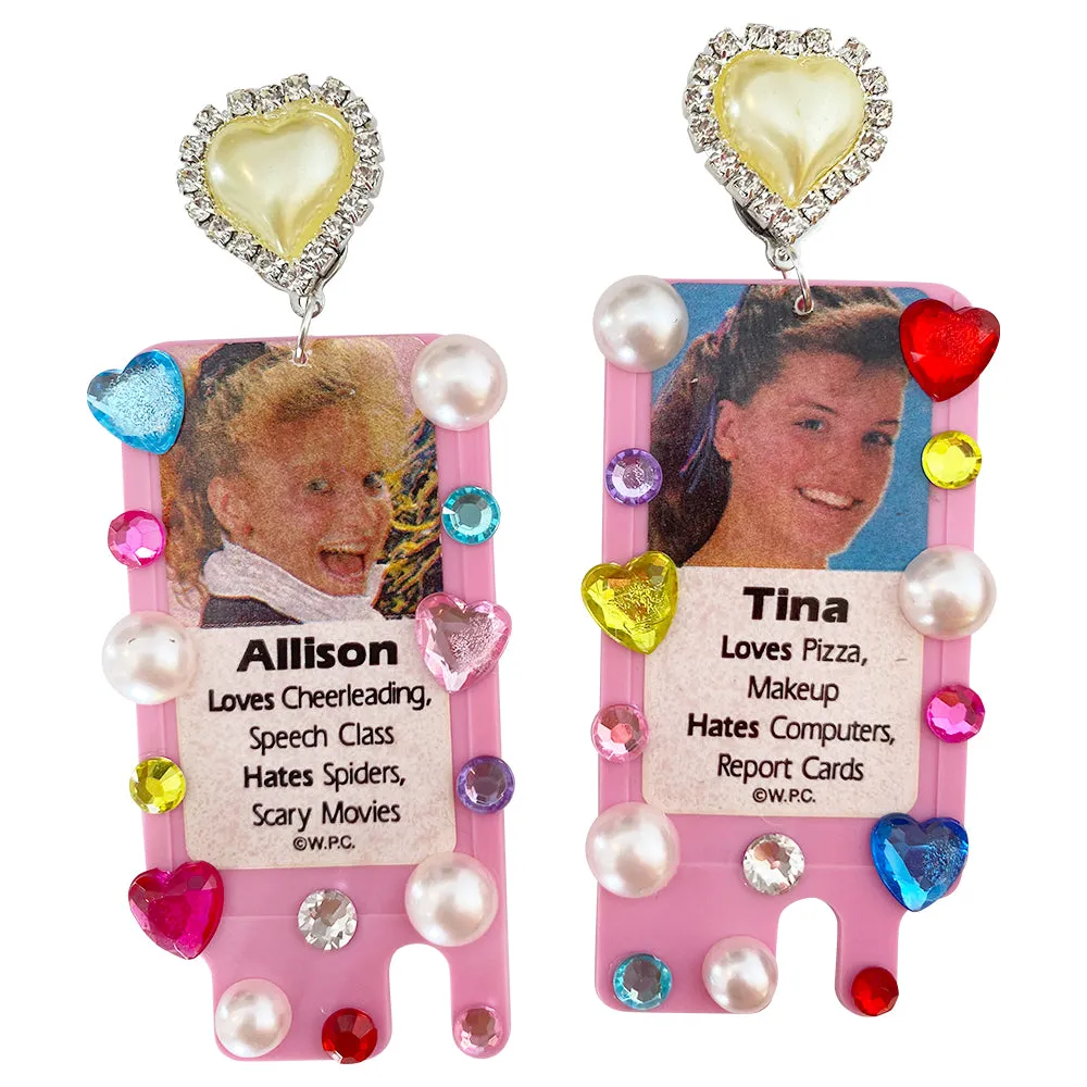 Bedazzled 1989 Date Line Charm Earrings