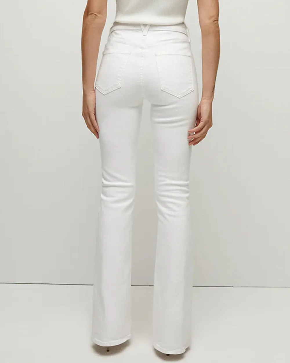 Beverly Skinny Flare Jean in White