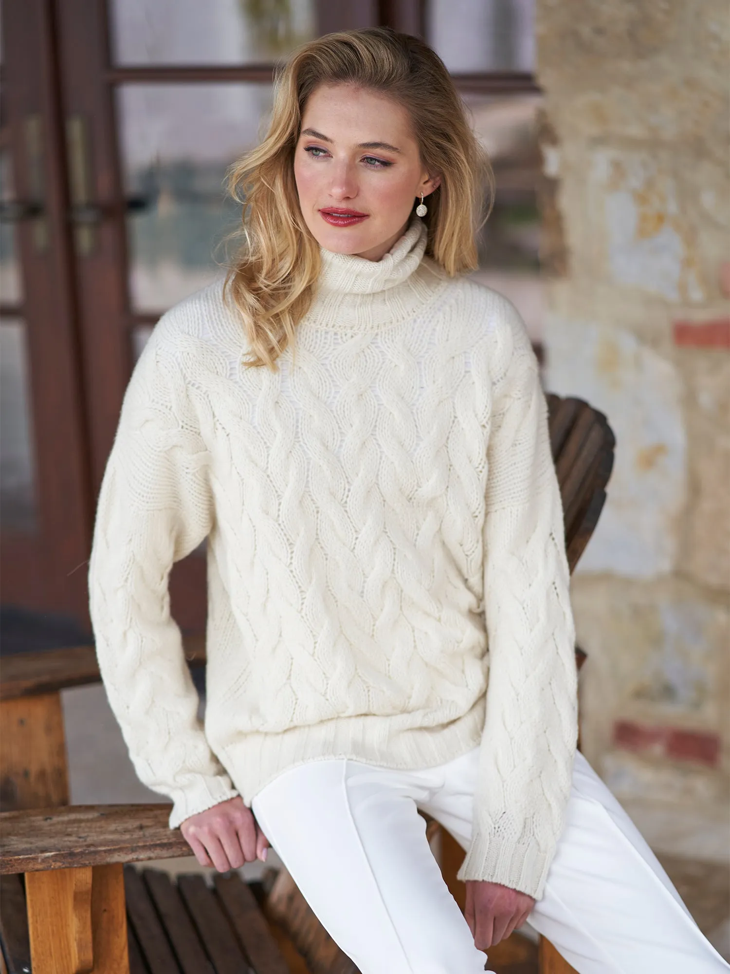 Bianca Cable Cashmere Sweater