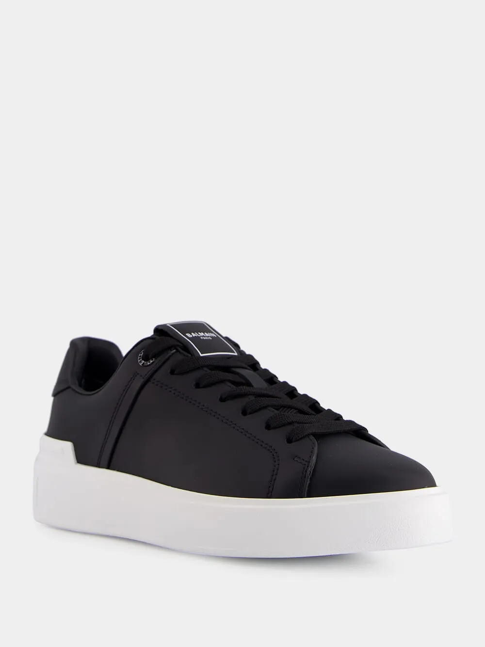 Black B-Court Calfskin Sneakers