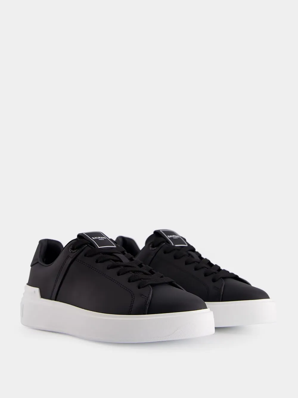 Black B-Court Calfskin Sneakers