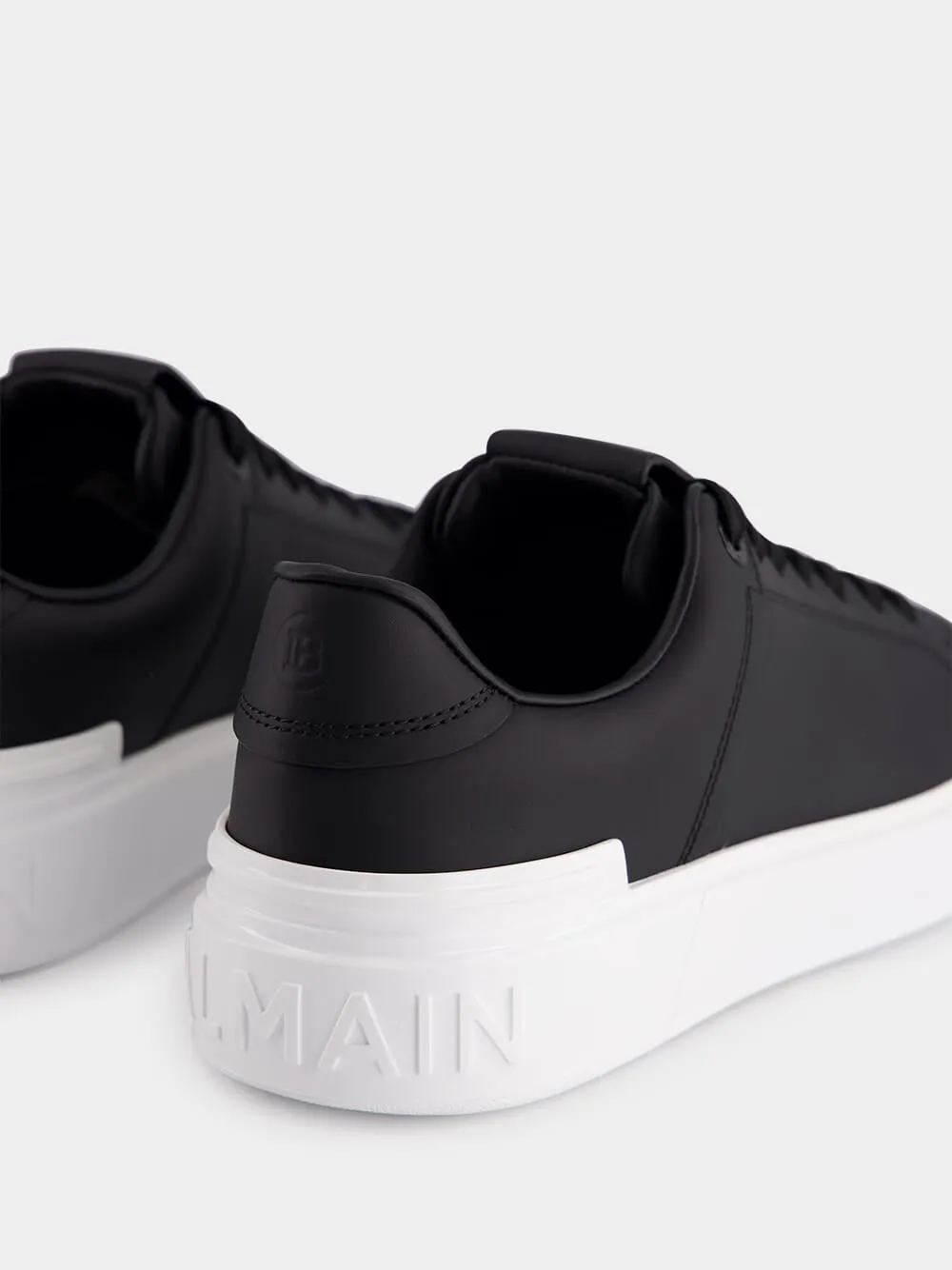 Black B-Court Calfskin Sneakers