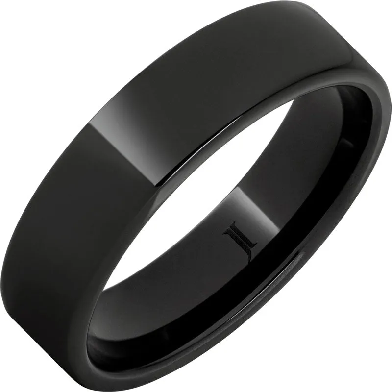 Black Diamond Ceramic Polished Ring