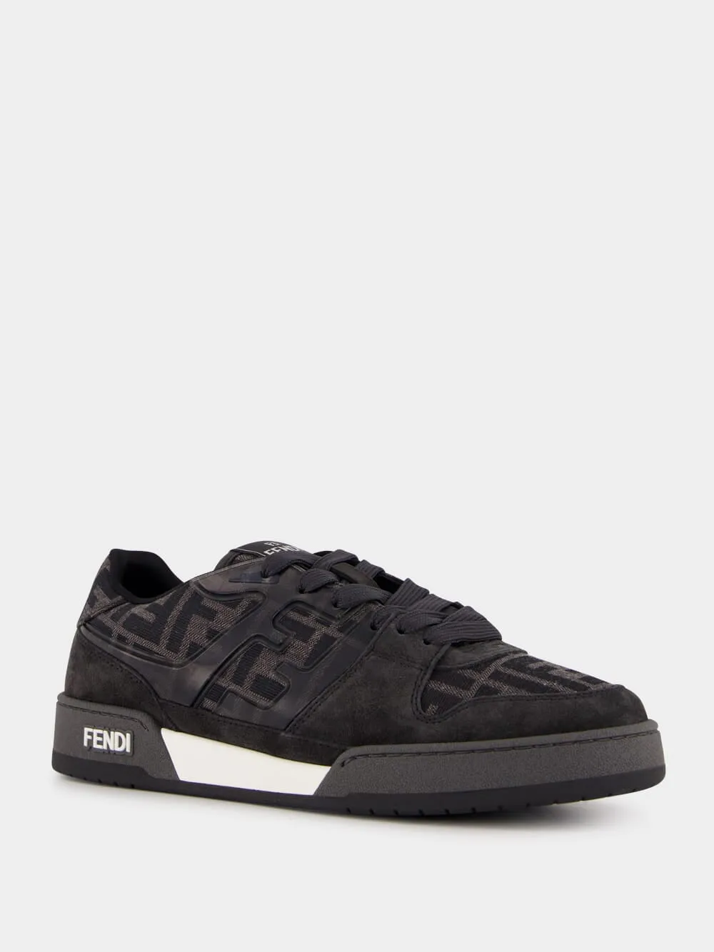 Black FF Jacquard and Suede Match Sneakers