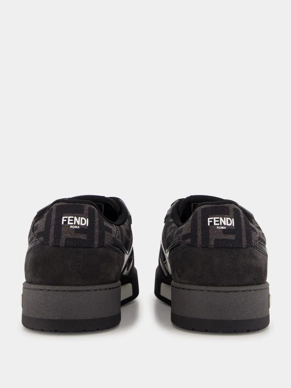 Black FF Jacquard and Suede Match Sneakers