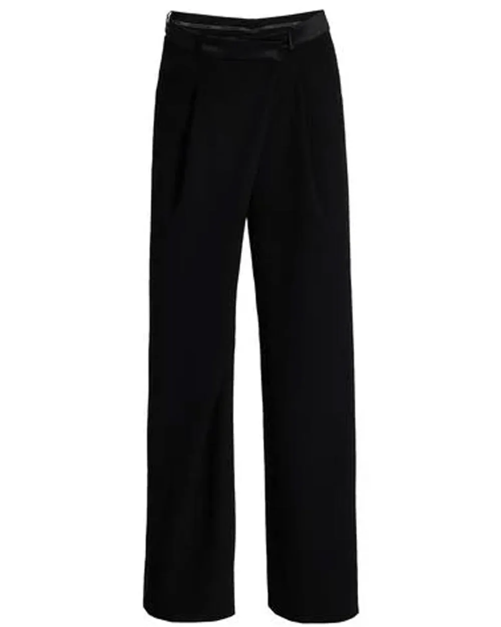 Black Palladia Wide Leg Tuxedo Pant