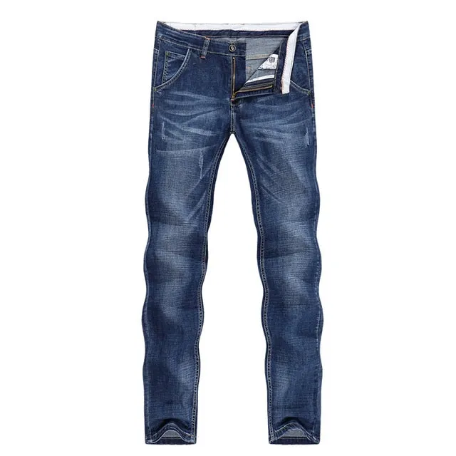 BlackTree KSTUN Men Thin Blue Slim Straight Denim Pants for Men's Casual Fashion.