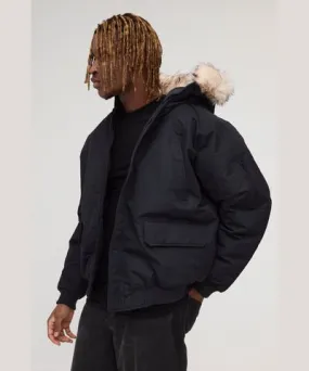 boohoo Mens Tall Hooded Parka With Removeable Faux Fur Trim