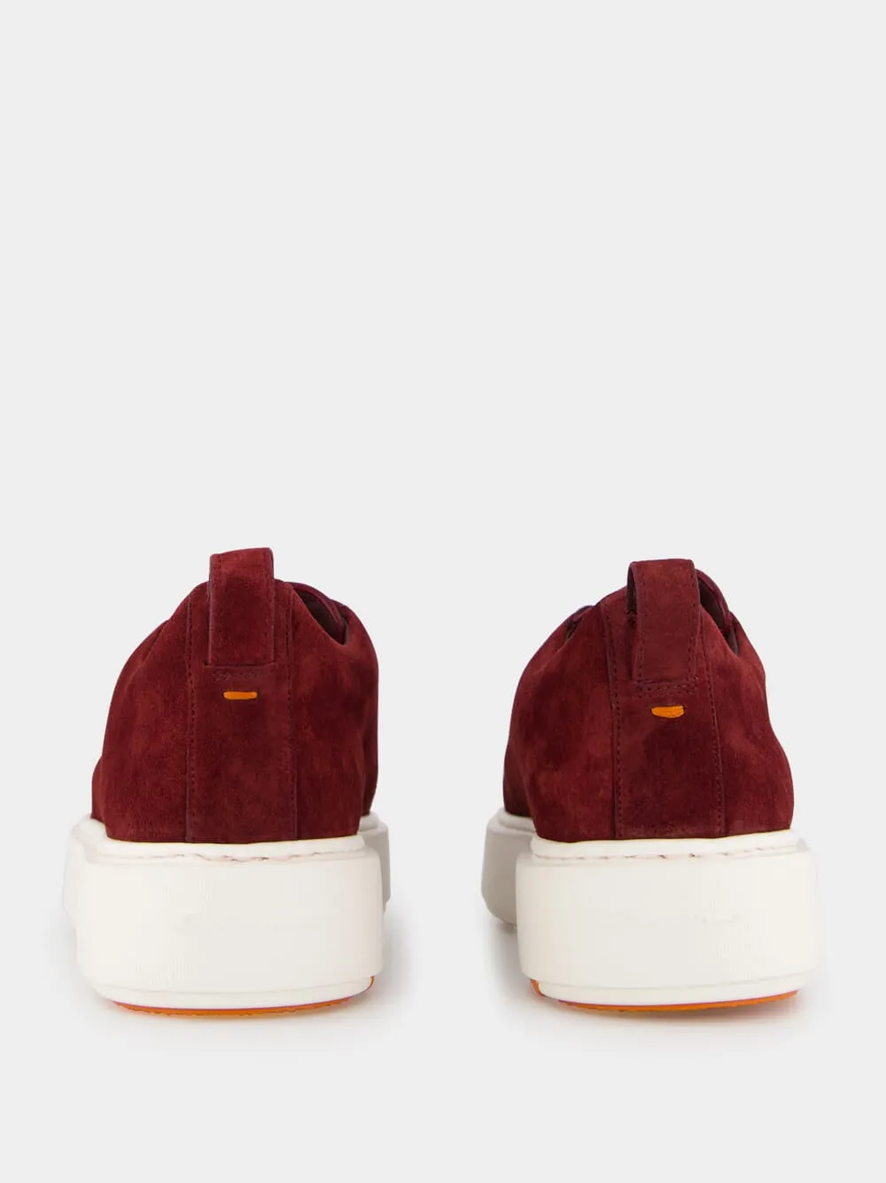 Bordeaux Suede Slip-On Sneakers