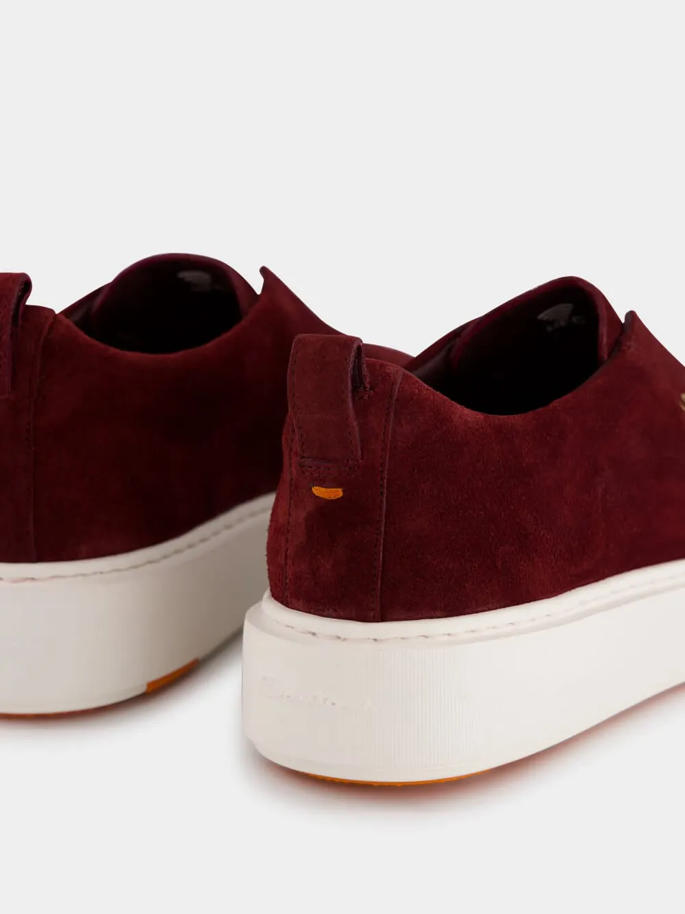 Bordeaux Suede Slip-On Sneakers