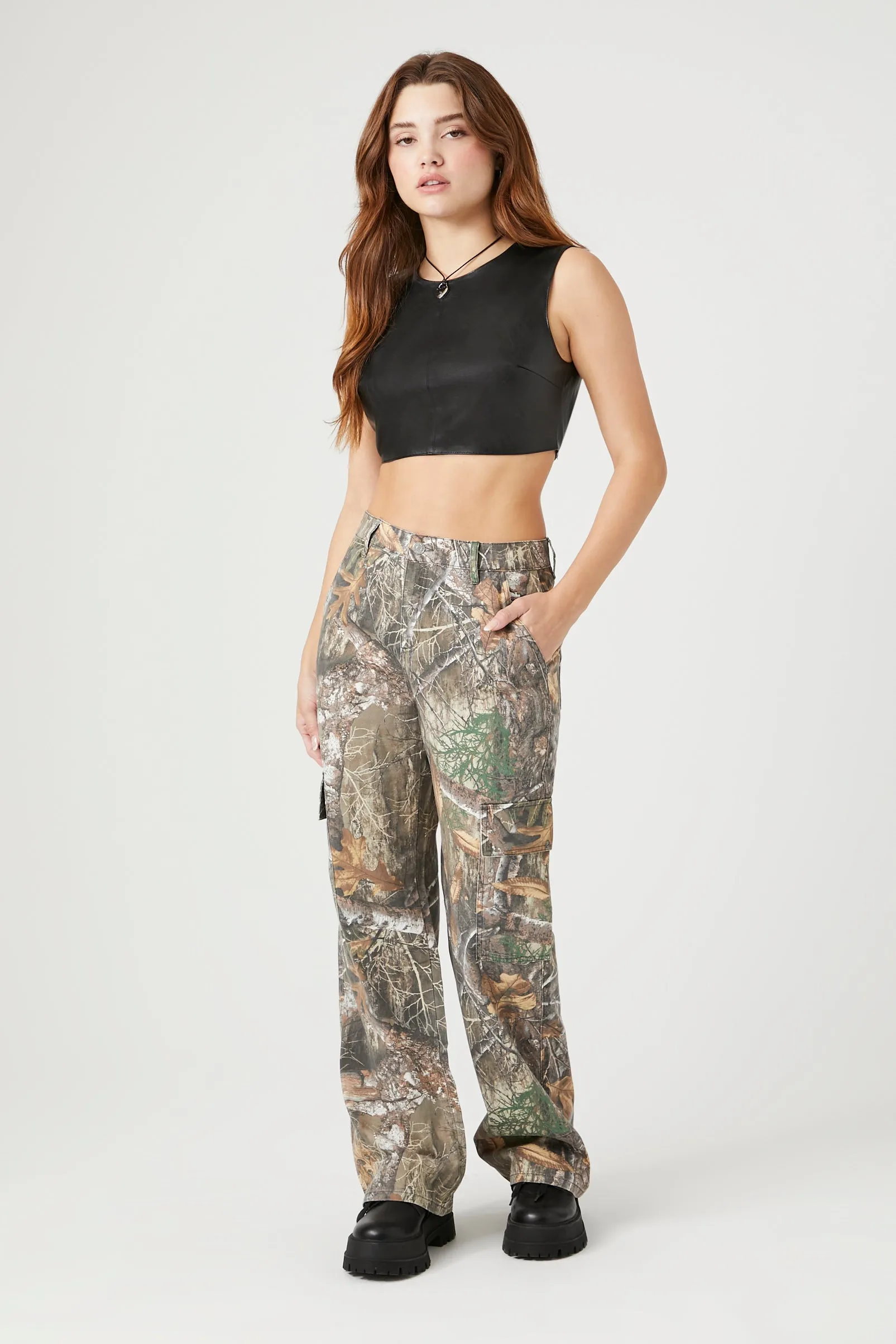 Camo Print Cargo Pant