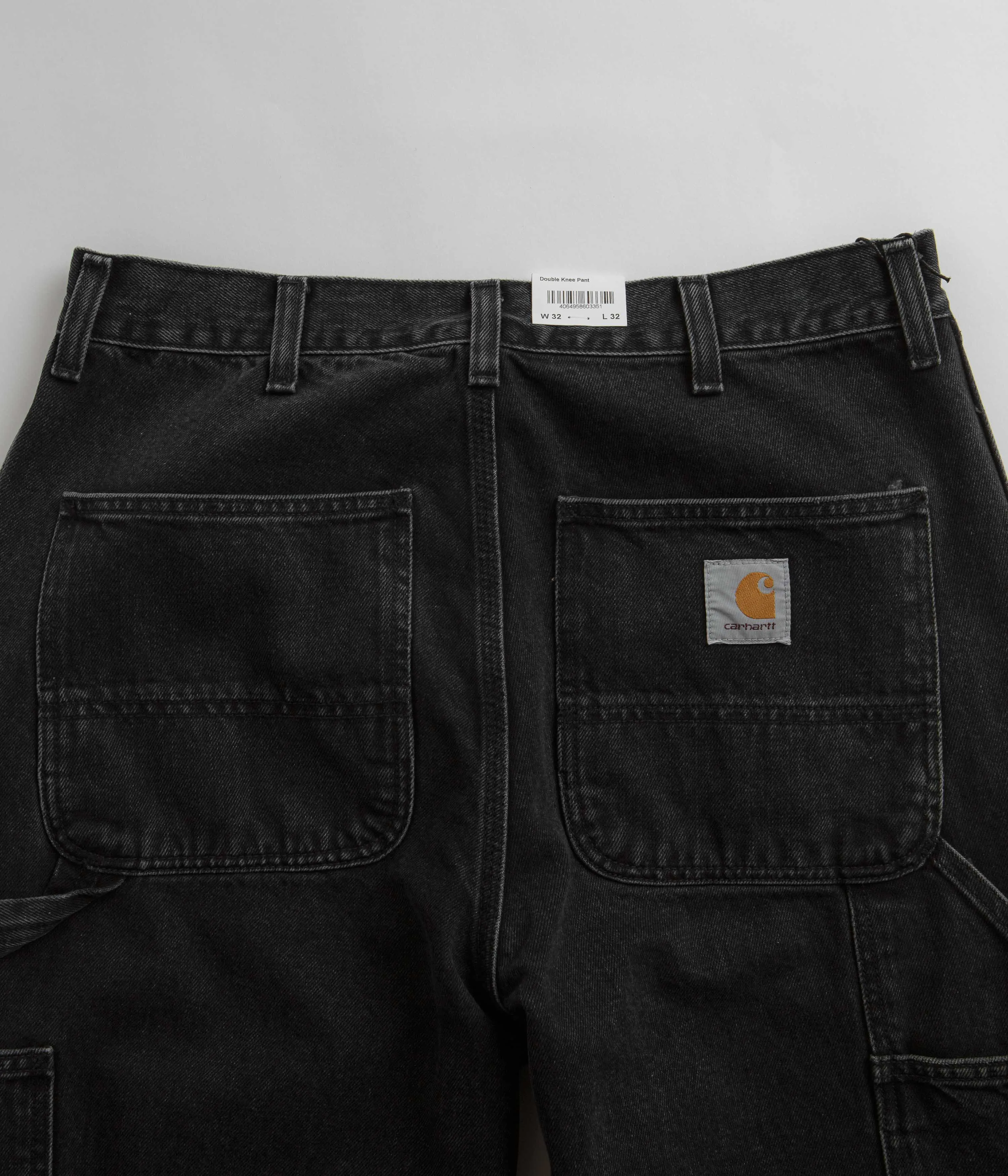 Carhartt Denim Double Knee Pants - Black Stone Washed