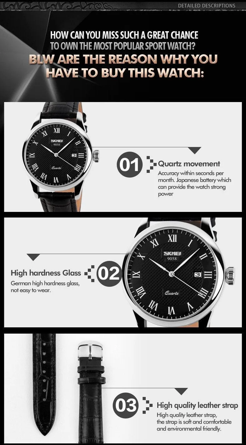 Casual Business Fashion Top Luxury Quartz Wristwatches for Men