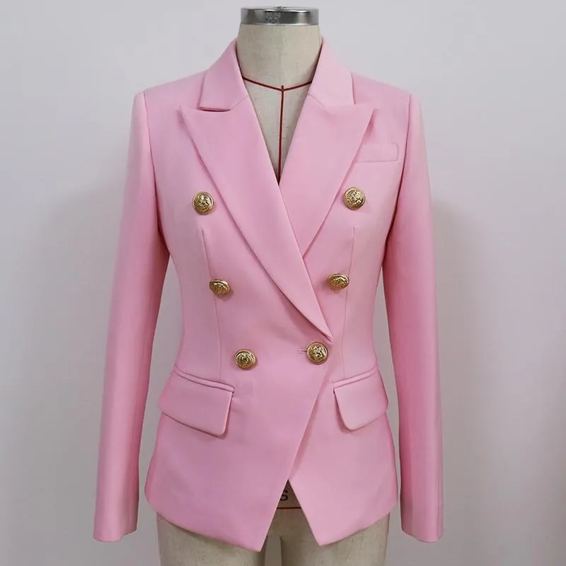 Classic Pink Blazer Women - Casual - Plain-Solid