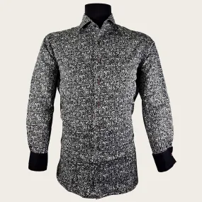 CMW723R - Cuadra black casual fashion cotton shirt for men