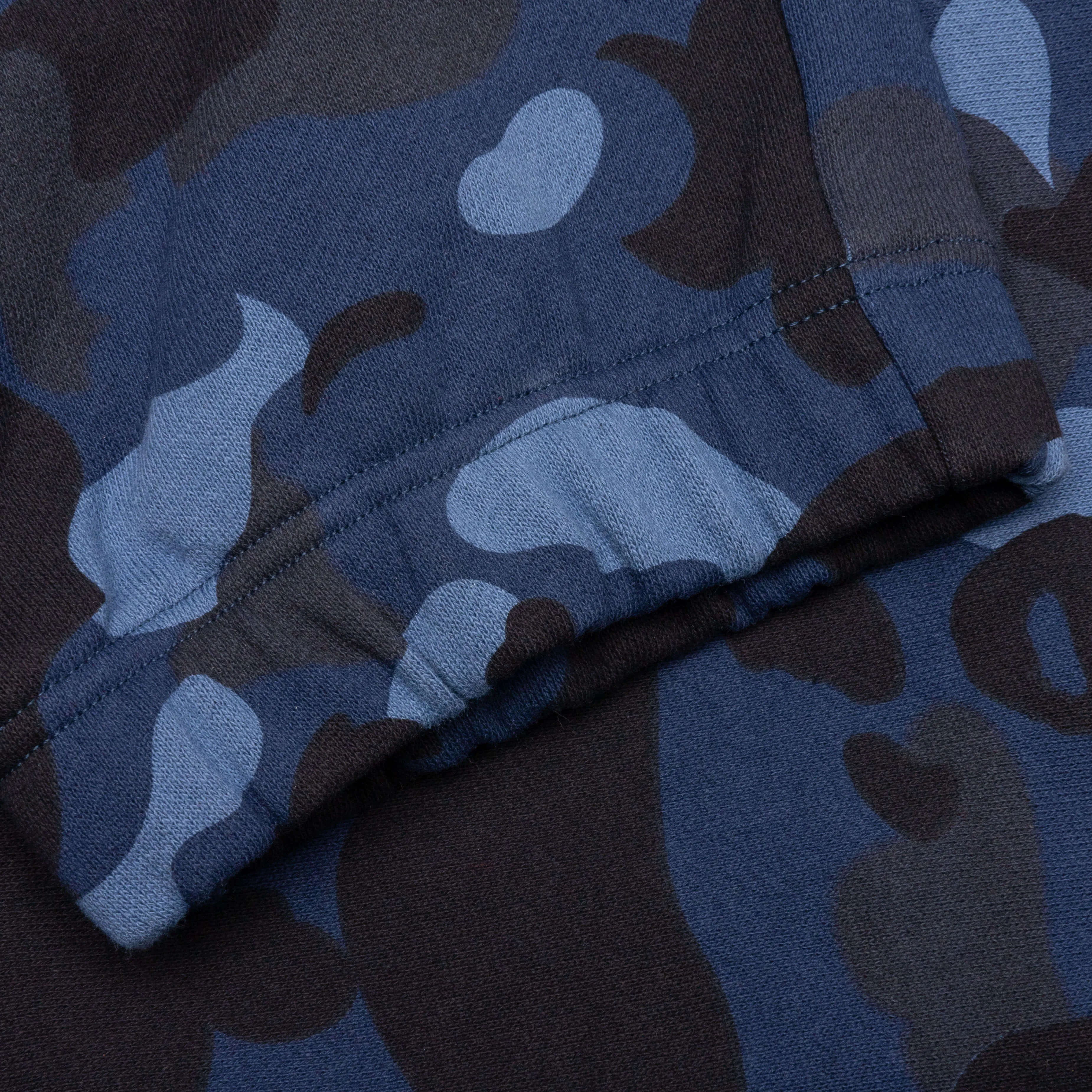 Color Camo Wide Fit Sweat Pants - Navy