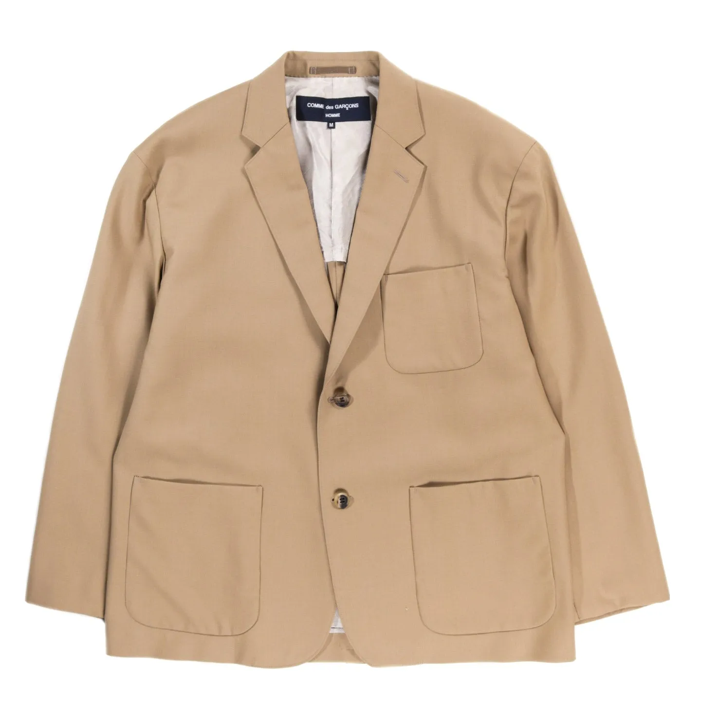 COMME DES GARCONS HOMME J006 PATCH POCKET BLAZER BEIGE