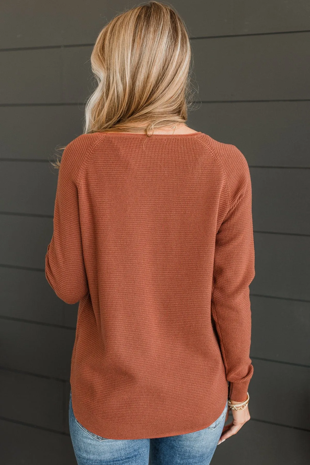 Confidence Boost Knit Sweater- Copper