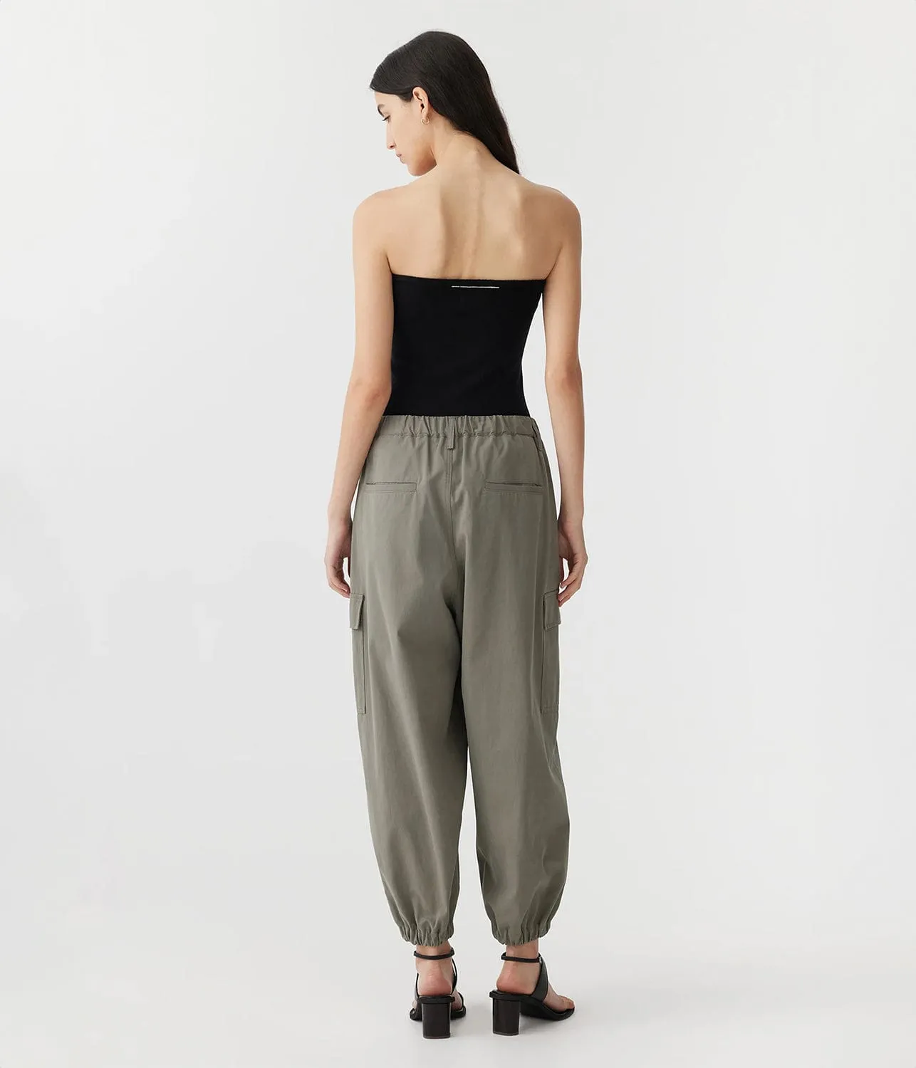 COTTON CARGO PANT- SMOKEY OLIVE