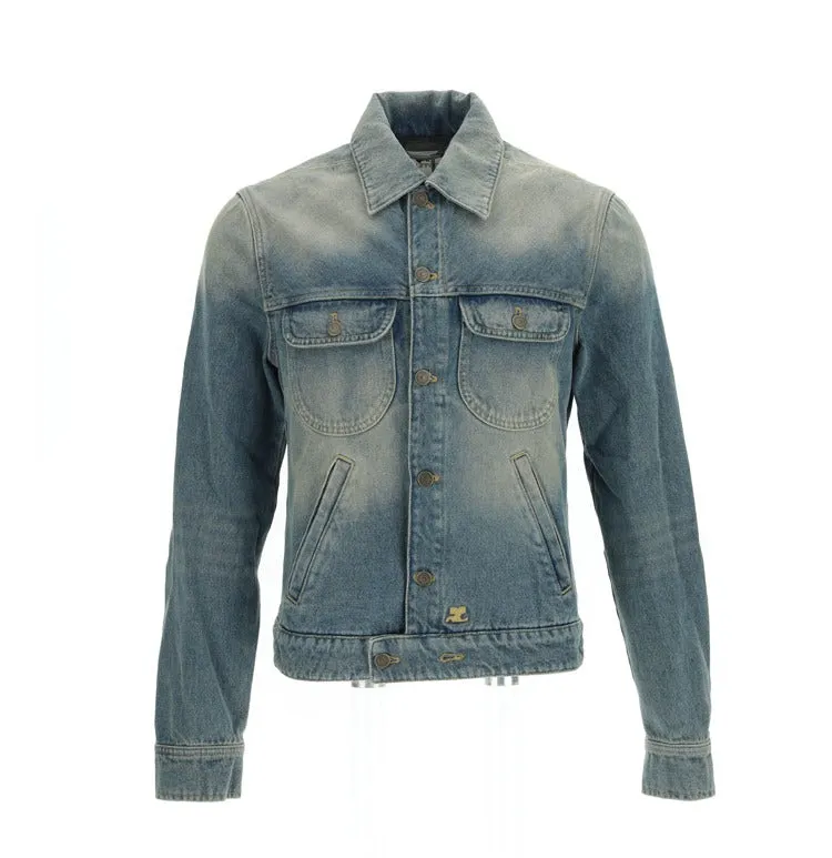 Courrèges Long-Sleeved Denim Trucker Jacket