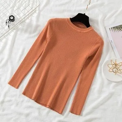 Crew Neck Women Sweater Top