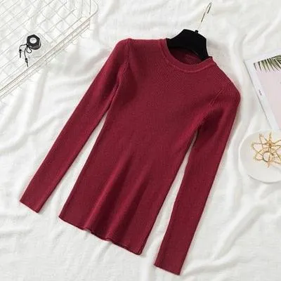 Crew Neck Women Sweater Top