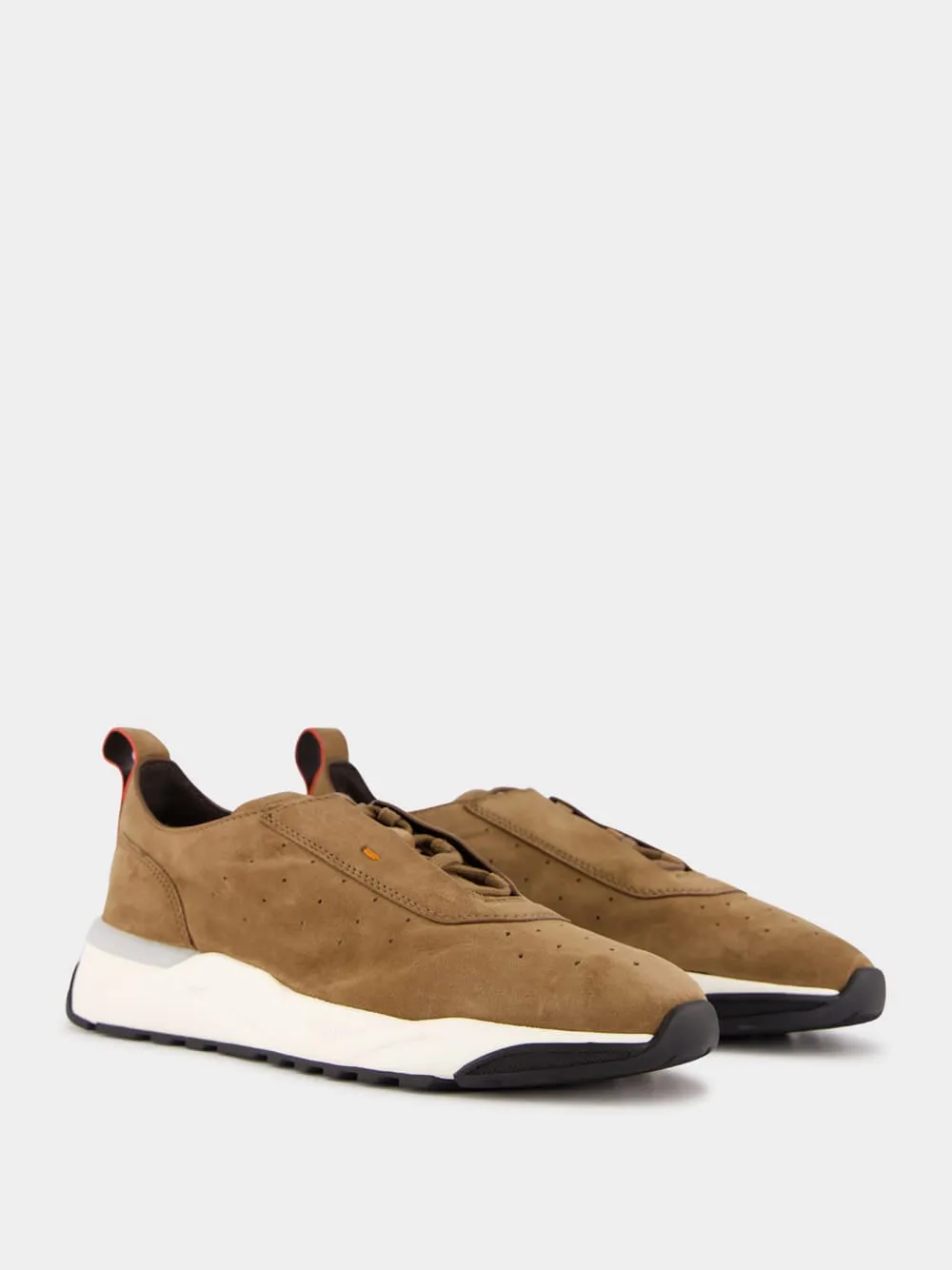 Dark Brown Suede Sneakers