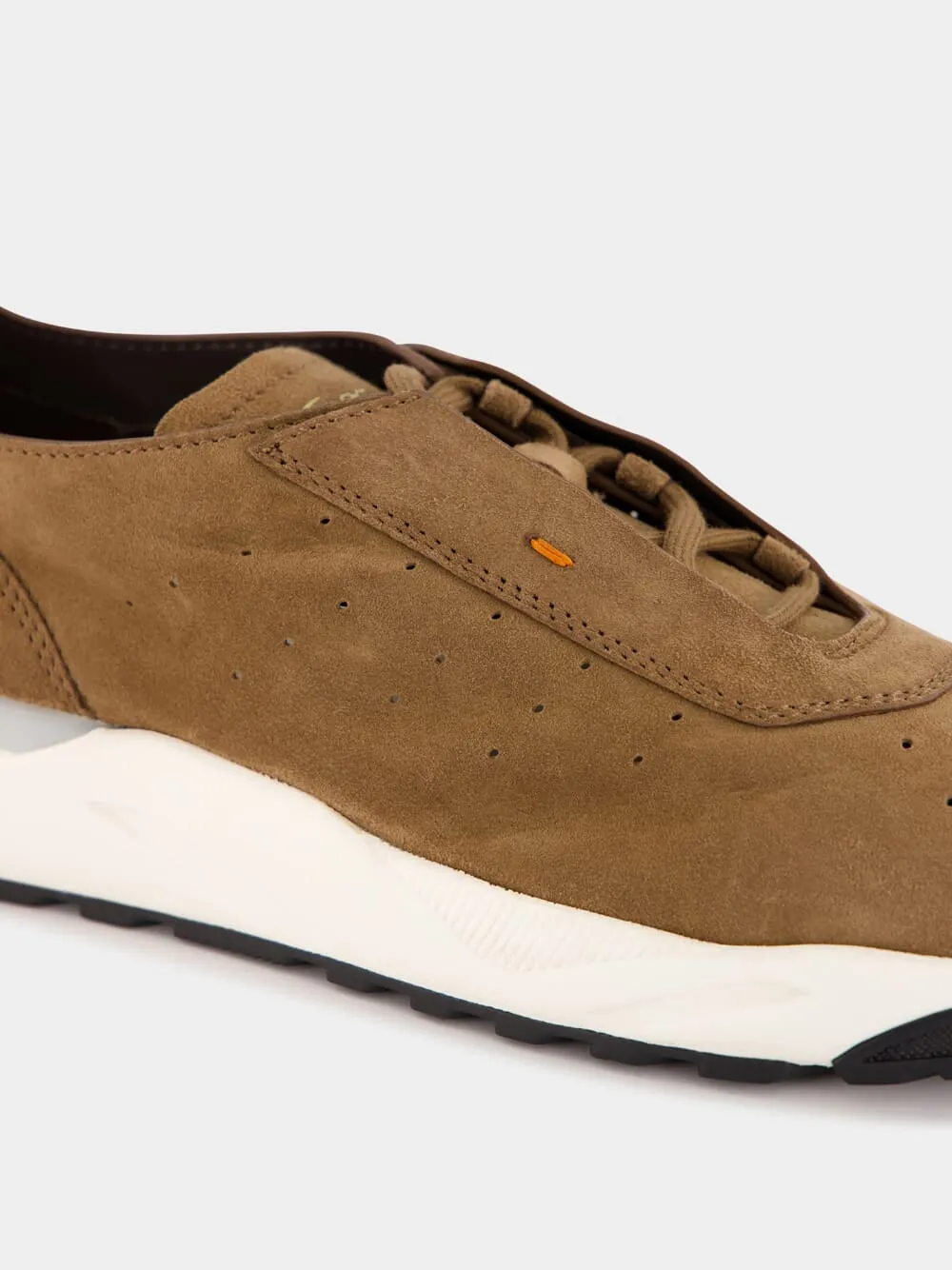 Dark Brown Suede Sneakers