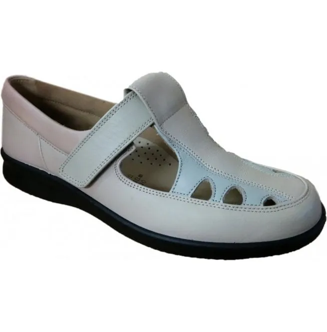 DB Easy B  Womens Pansy Light Blue/Grey T-Bar Cutout Shoes 78075G EE