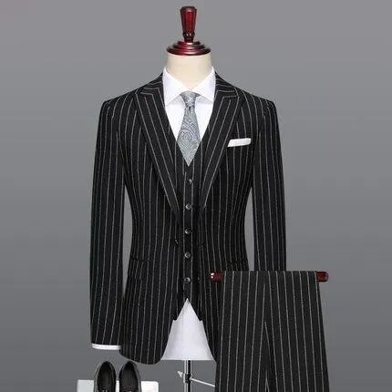 Deal Striker Pinstripes Three Piece Suit