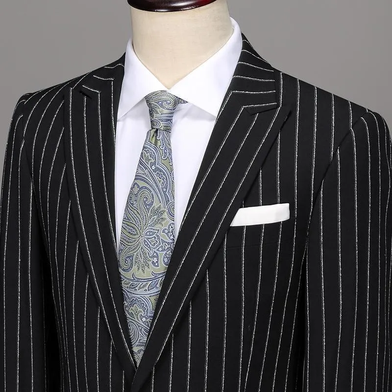 Deal Striker Pinstripes Three Piece Suit