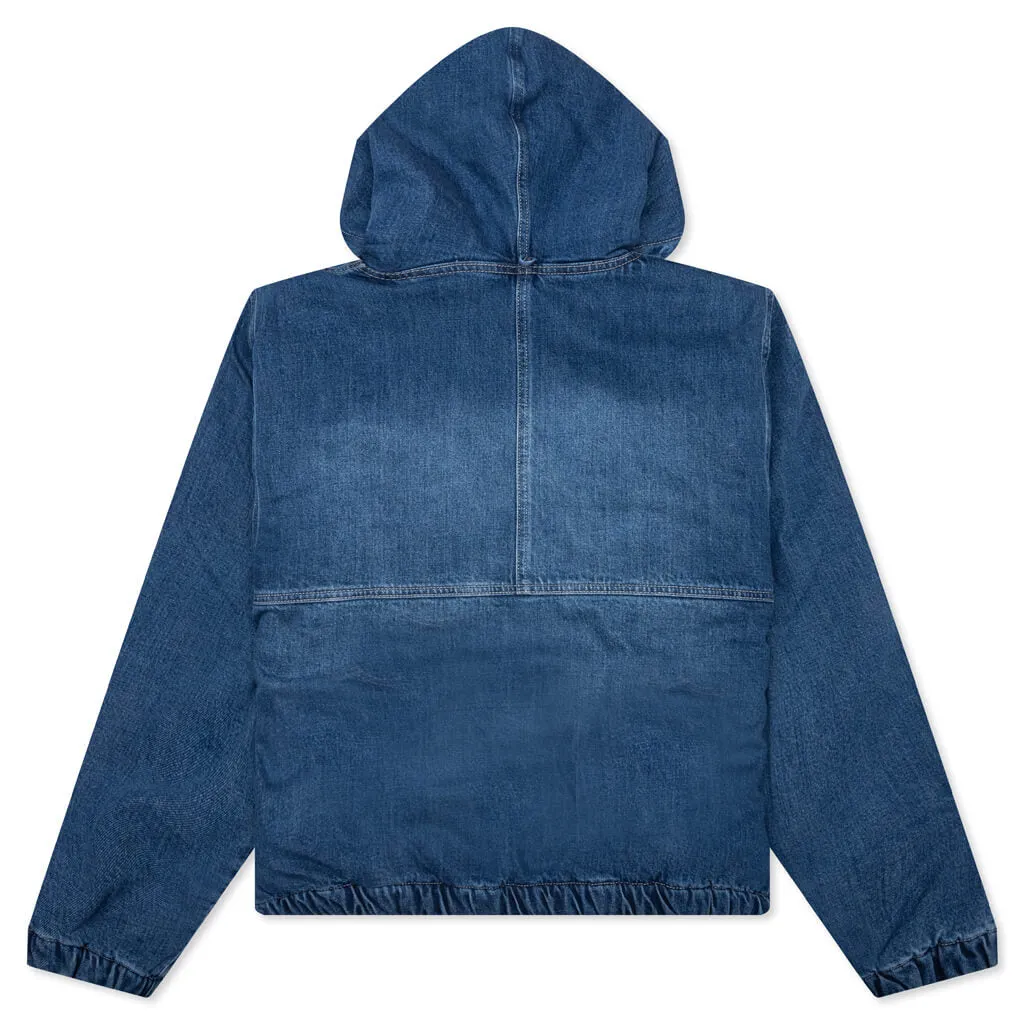 Denim Sherpa Work Jacket - Washed Blue