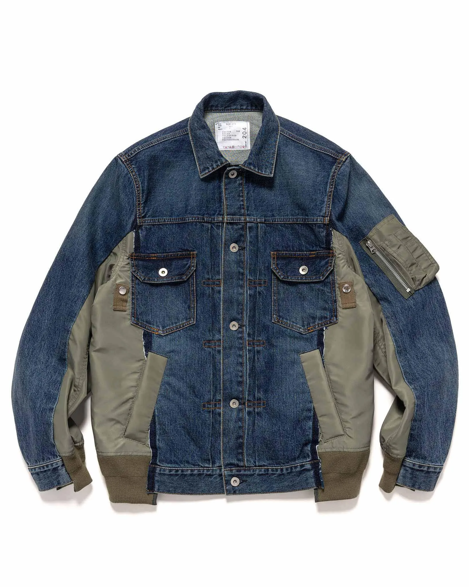 Denim x Nylon Twill Jacket Blue