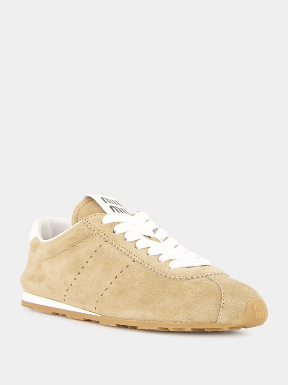 Desert Beige Plume Suede Sneakers