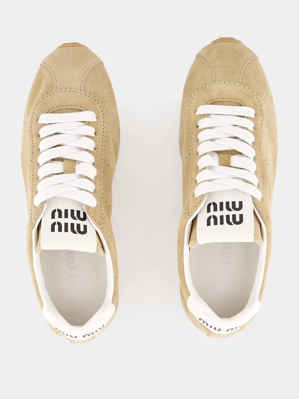 Desert Beige Plume Suede Sneakers